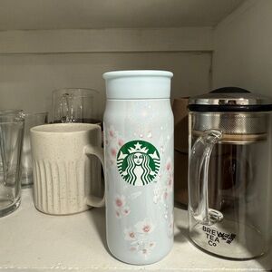 Starbucks Limited Cherry Blossom Travel Tumbler - pale blue and Pink
